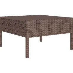 Loungesets-vidaXL - Loungeset - Bruin - Poly rattan - 6 stuks - Met kussens