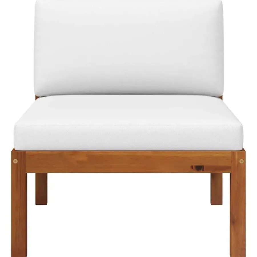 Loungesets-vidaXL - Loungeset - Bruin - Acaciahout - 3 stuks - Met kussens