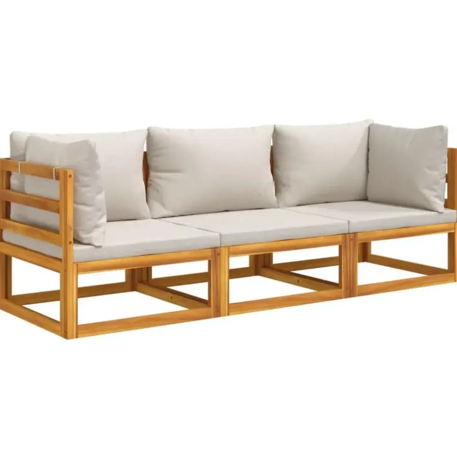 Loungebanken-vidaXL - Loungeset - Bruin - Acaciahout