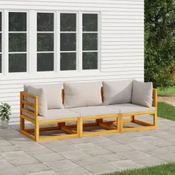 Loungebanken-vidaXL - Loungeset - Bruin - Acaciahout