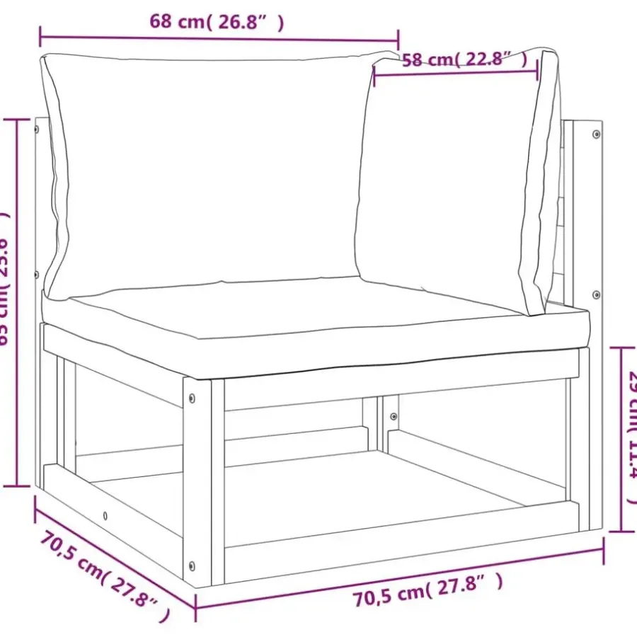 Loungebanken-vidaXL - Loungeset - Bruin - Acaciahout