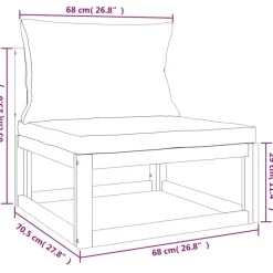 Loungebanken-vidaXL - Loungeset - Bruin - Acaciahout