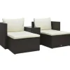 Loungesets-vidaXL - Loungeset - Bruin - Poly rattan