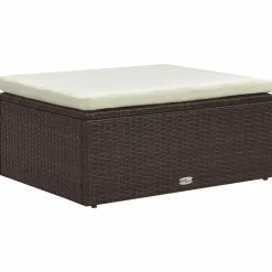 Loungesets-vidaXL - Loungeset - Bruin - Poly rattan