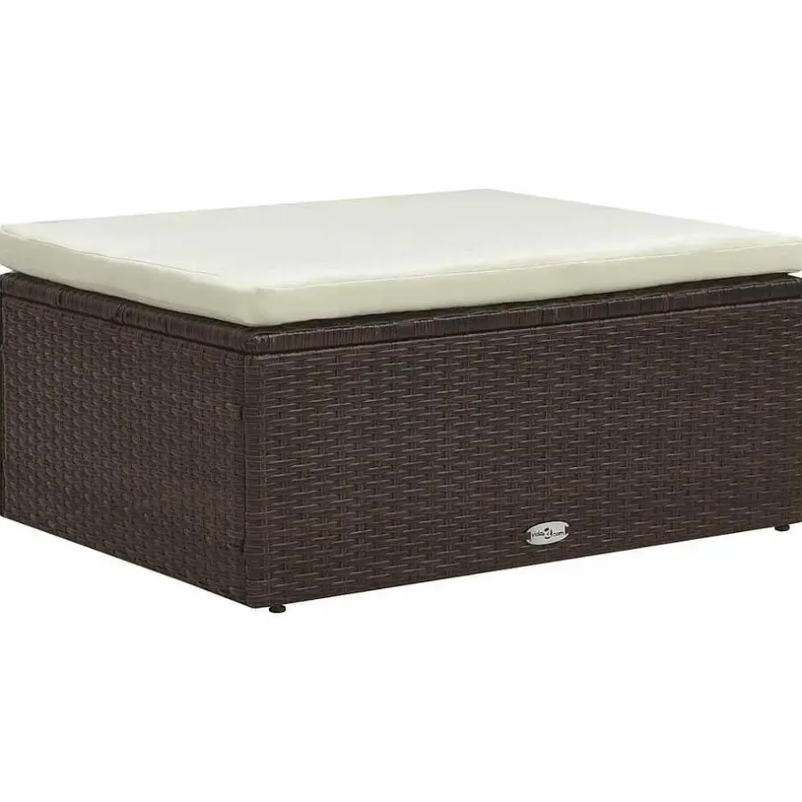 Loungesets-vidaXL - Loungeset - Bruin - Poly rattan