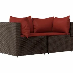 Loungesets-vidaXL - Loungeset - Bruin - Poly rattan