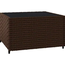 Loungesets-vidaXL - Loungeset - Bruin - Poly rattan