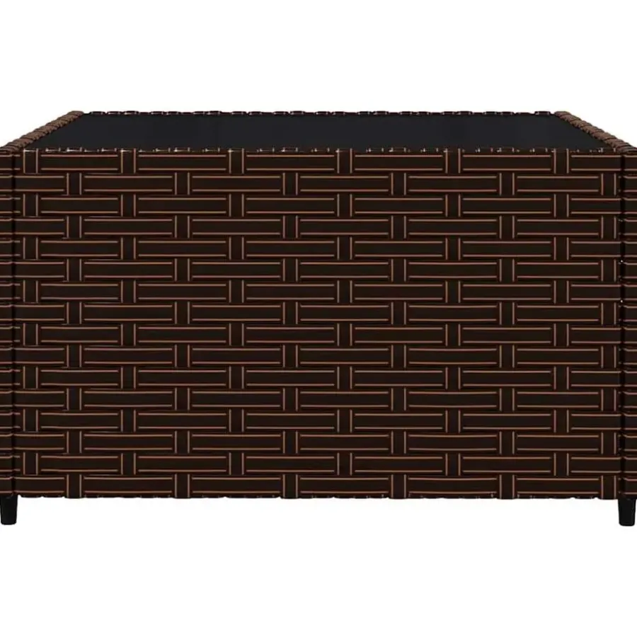 Loungesets-vidaXL - Loungeset - Bruin - Poly rattan