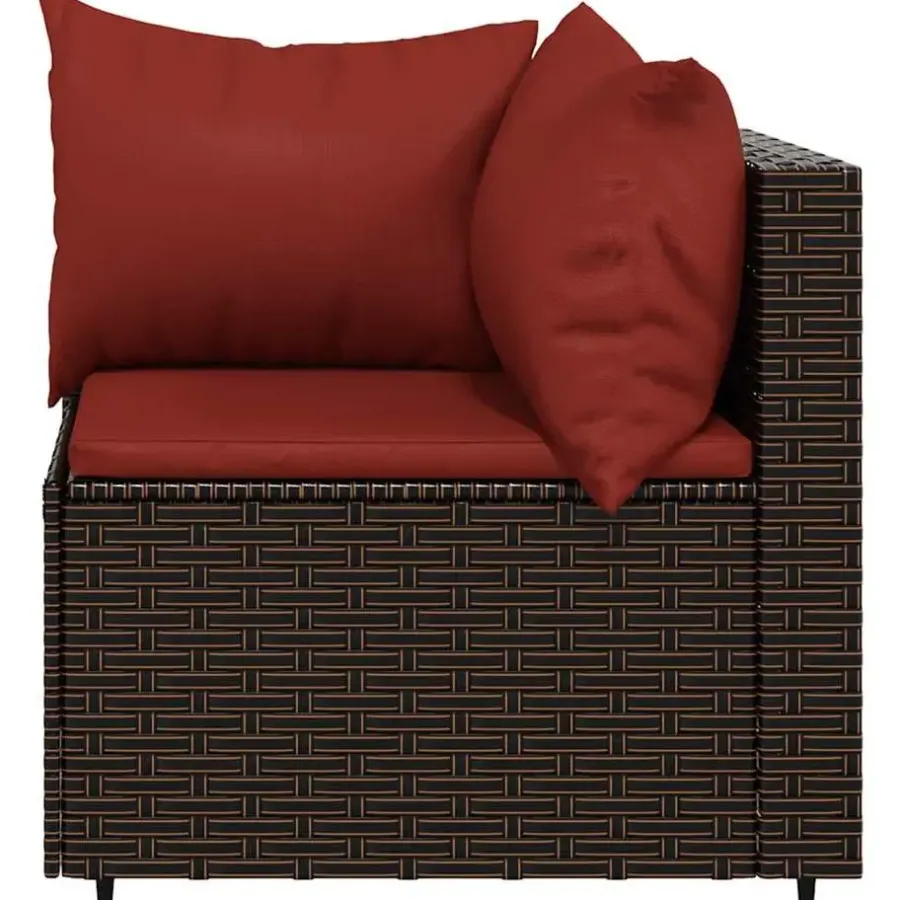 Loungesets-vidaXL - Loungeset - Bruin - Poly rattan