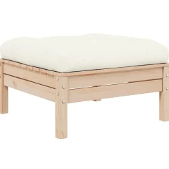 Loungebanken-vidaXL - Loungeset - Crème - Grenenhout