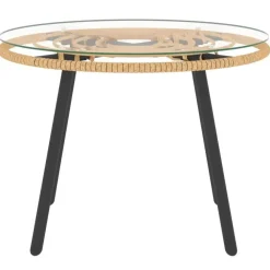 vidaXL - Loungeset - Donkergrijs - Poly rattan - 3 stuks - Met kussens