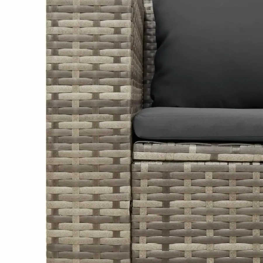Loungesets|Loungesets-vidaXL - Loungeset - Grijs - Poly rattan