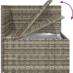 Loungesets-vidaXL - Loungeset - Grijs - Poly rattan - 3 stuks - Met kussens