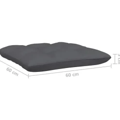 vidaXL - Loungeset - Grijs - Grenenhout - 3 stuks - Met kussens