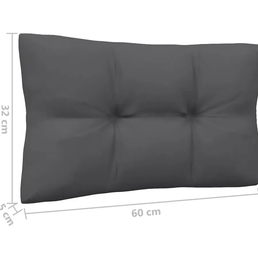 vidaXL - Loungeset - Grijs - Grenenhout - 3 stuks - Met kussens