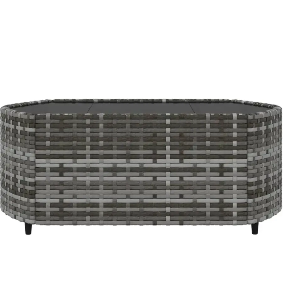 vidaXL - Loungeset - Grijs - Poly rattan - 3 stuks - Met kussens