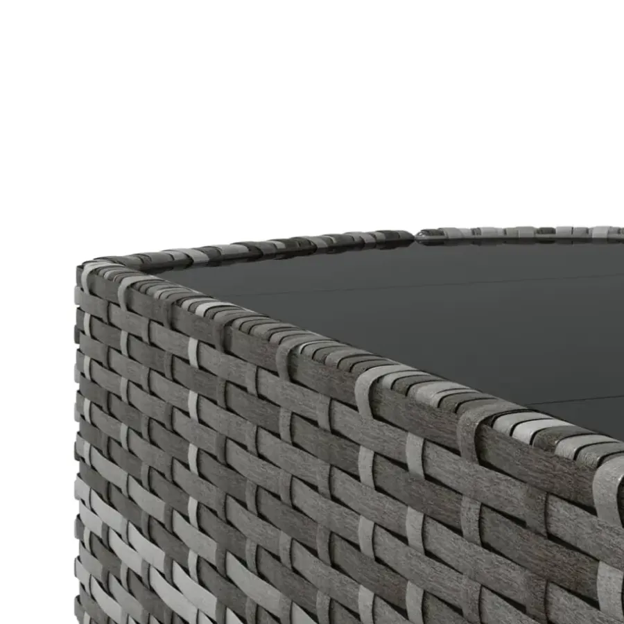 vidaXL - Loungeset - Grijs - Poly rattan - 3 stuks - Met kussens
