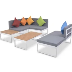 Loungesets-vidaXL - Loungeset - Multikleur - Aluminium