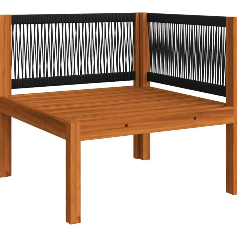 vidaXL - Loungeset - Wit - Acaciahout - 5 stuks- Met kussens