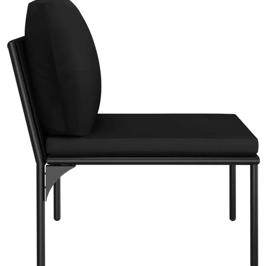 Loungesets-vidaXL - Loungeset - Zwart - PVC