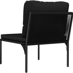 Loungesets-vidaXL - Loungeset - Zwart - PVC