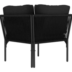 Loungesets-vidaXL - Loungeset - Zwart - PVC