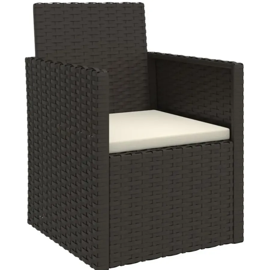 Loungesets-vidaXL - Loungeset - Zwart - Poly rattan