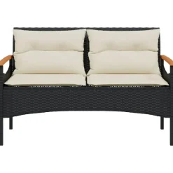 Loungesets-vidaXL - Loungeset - Zwart - Poly rattan