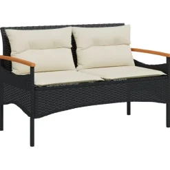 Loungesets-vidaXL - Loungeset - Zwart - Poly rattan