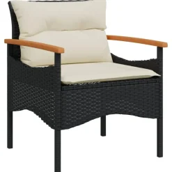 Loungesets-vidaXL - Loungeset - Zwart - Poly rattan