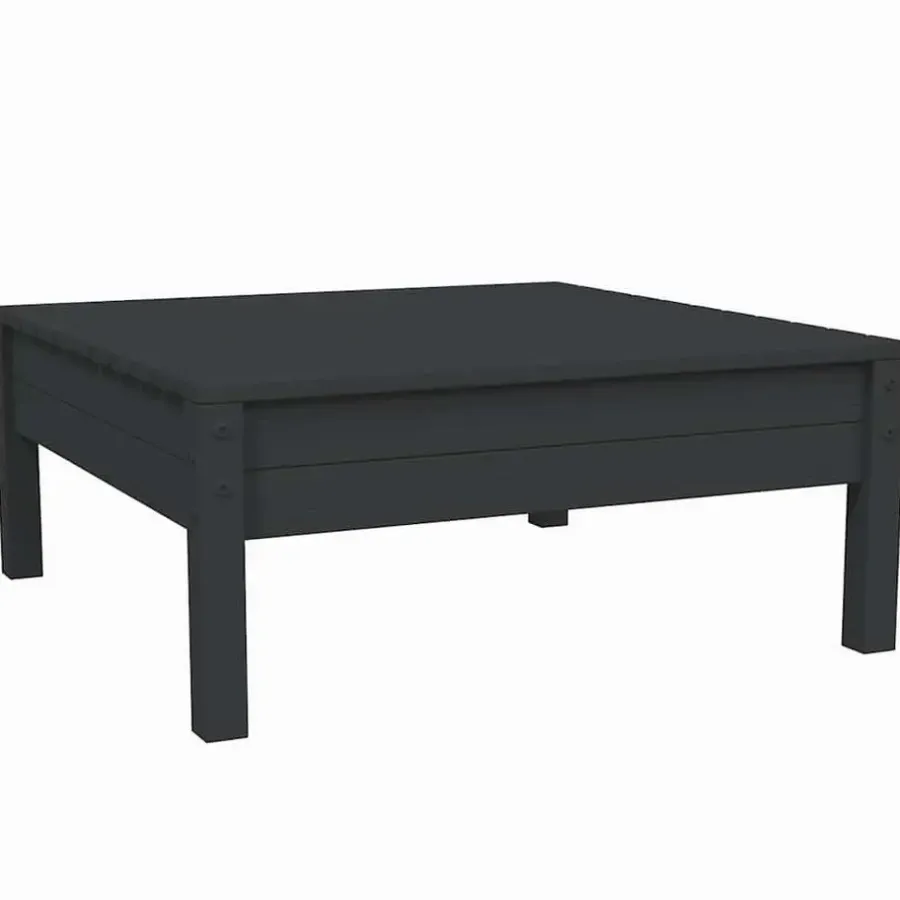 Loungebanken-vidaXL - Loungeset - Zwart - Grenenhout