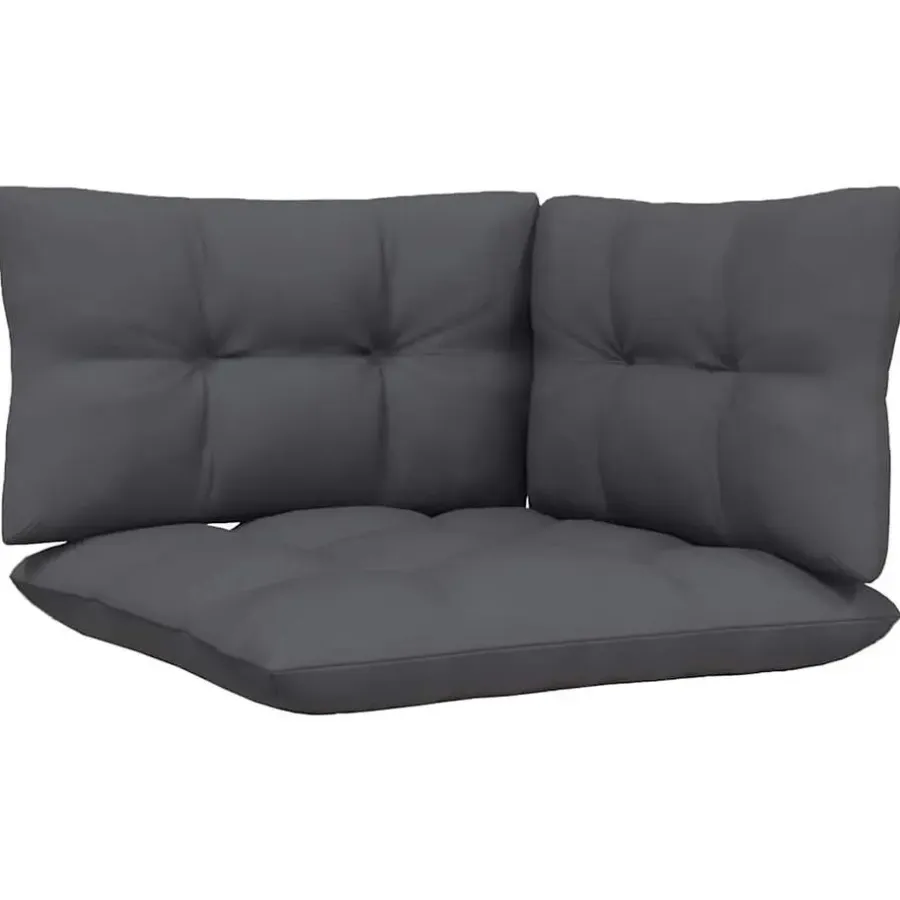 Loungebanken-vidaXL - Loungeset - Zwart - Grenenhout