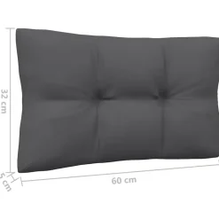 Loungebanken-vidaXL - Loungeset - Zwart - Grenenhout