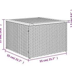 vidaXL - Loungeset - Zwart - Poly rattan - 13 stuks - Met kussens