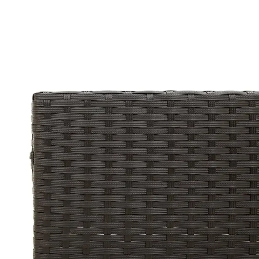 vidaXL - loungeset - Zwart - Poly rattan