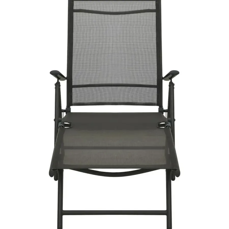 vidaXL - Loungeset - Zwart - Aluminium