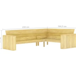 Loungesets|Loungesets-vidaXL - Loungeset Voor De Tuin - Bruin - Geïmpregneerd grenenhout