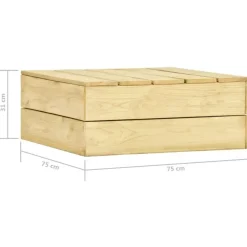 Loungesets|Loungesets-vidaXL - Loungeset Voor De Tuin - Bruin - Geïmpregneerd grenenhout