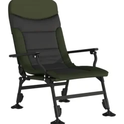 Kamperen En Outdoor-vidaXL - Loungestoel met armleuning - Groen - Staal