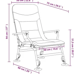 Kamperen En Outdoor-vidaXL - Loungestoel met armleuning - Groen - Staal