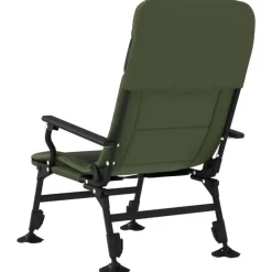 Kamperen En Outdoor-vidaXL - Loungestoel met armleuning - Groen - Staal