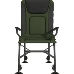Kamperen En Outdoor-vidaXL - Loungestoel met armleuning - Groen - Staal