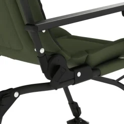 Kamperen En Outdoor-vidaXL - Loungestoel met armleuning - Groen - Staal