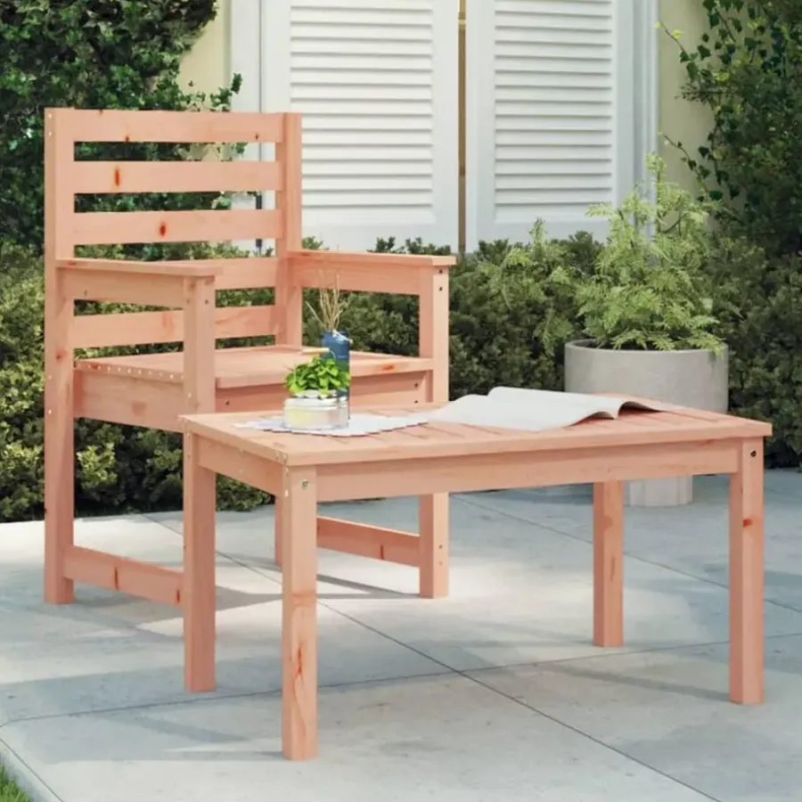 vidaXL - Loungetafel - Naturel - Massief douglashout - 82,5x50.5x45 cm