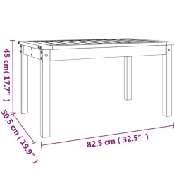 vidaXL - Loungetafel - Naturel - Massief douglashout - 82,5x50.5x45 cm