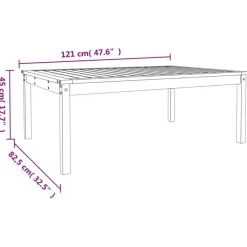 Tuintafels-vidaXL - Loungetafel - Naturel - Massief douglashout - 121x82,5x45 cm