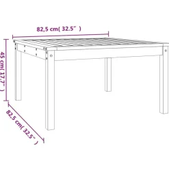 vidaXL - Loungetafel - Wit - Massief grenenhout - 82,5x82,5x45 cm