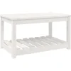 vidaXL - Loungetafel met opbergruimte - Wit - Grenenhout - 82,5x50,5x45 cm