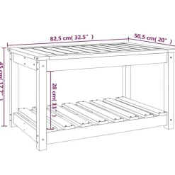 vidaXL - Loungetafel met opbergruimte - Wit - Grenenhout - 82,5x50,5x45 cm