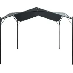 Terrasoverkappingen-vidaXL - Luifel - Antraciet - Stof - 3 x 3 m